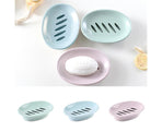 Double Layers Oval Soap Storage Holder Box Stand Kitchen Bathroom Accessories-Green