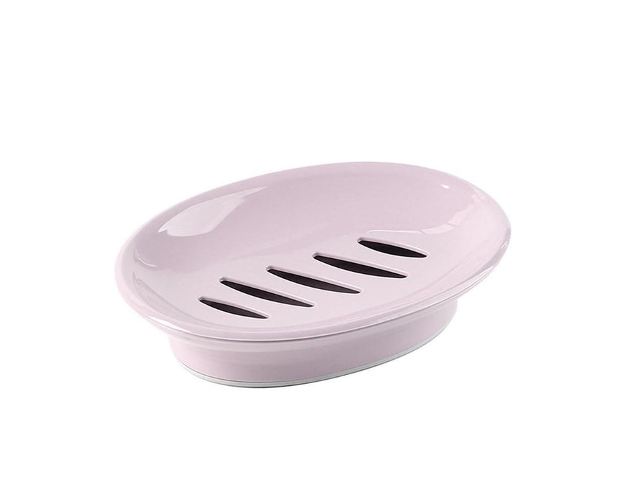 Double Layers Oval Soap Storage Holder Box Stand Kitchen Bathroom Accessories-Green
