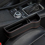 2pcs Car Front Seat Organizer Interior Storage Accessories Car Trunk Organizer Side Gap PU Leather for Side Storage Box