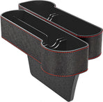 2pcs Car Front Seat Organizer Interior Storage Accessories Car Trunk Organizer Side Gap PU Leather for Side Storage Box