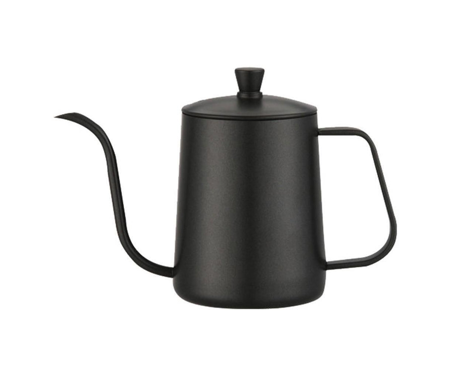 600ml Pour Over Kettle Coffee Maker Stainless Steel Gooseneck Drip Tea Pot Jug-Black 600ML