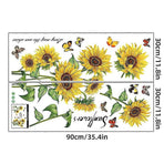 2 Pcs Wall Stickers The Sunflower Wall Stickers Mural Decals For Bedroom Living Room Wall
