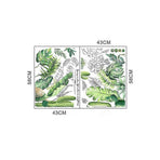 2 Pcs Wall Stickers Green Foliage Wall Stickers Mural Decals For Bedroom Living Room Wall