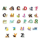 26 English letter stickers English words Cartoon animal wall stickers babies room stickers
