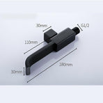 G1/2 Modern Brass Wall Mounted Faucets Bathroom Wall Mounted Faucet Single Hole Cold Water Faucet for Kitchen Bath Wash Basin Sink Matte Black