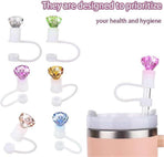 Diamond Straw Toppers for Stanley Cup, Silicone Straw Covers for Stanley Cup Random Color