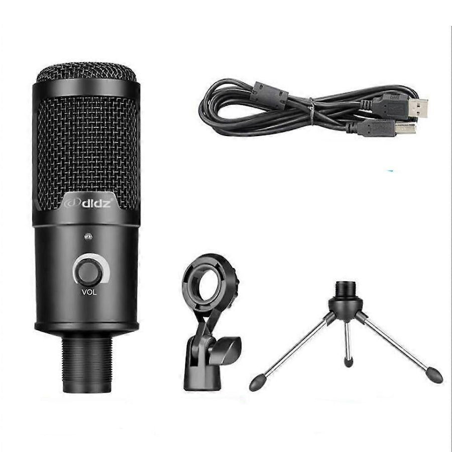 USB Metal Condenser Microphone - Professional Recording Mic for PC/Laptop