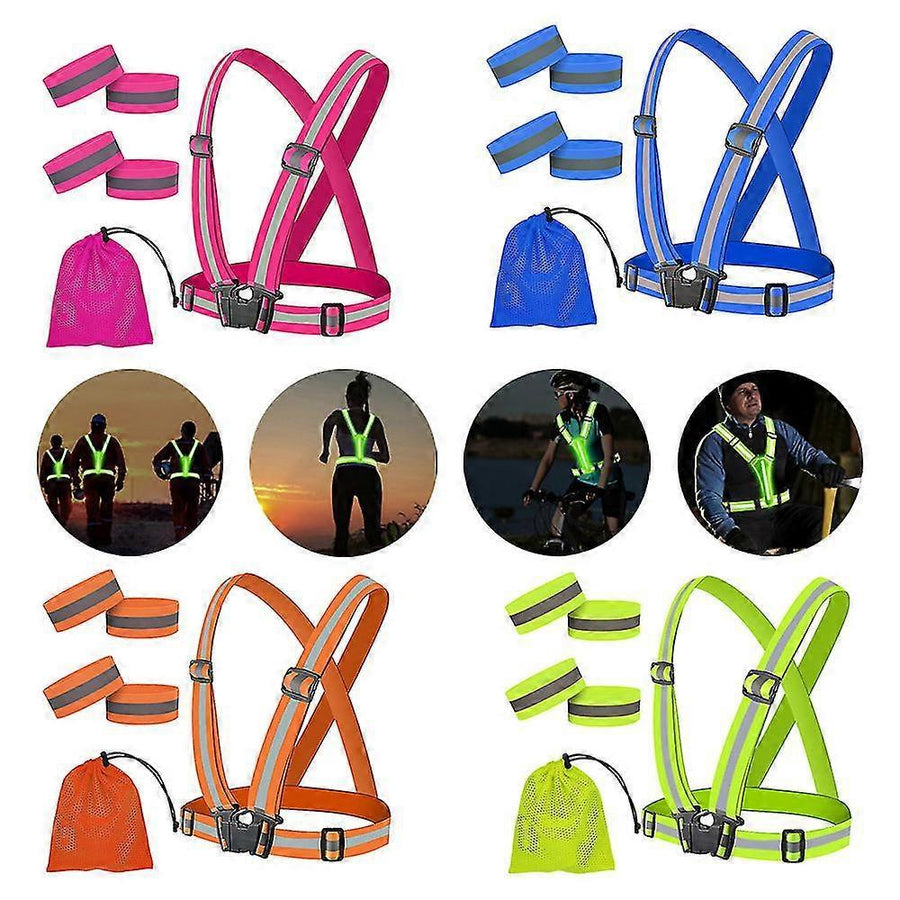 2 Set Reflective Vest for Night Running, Outdoor High Visibility security Vest Gear