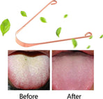 Pure Copper Tongue Scraper, Metal Tongue Cleaner for Fresh Breath & Oral Hygiene