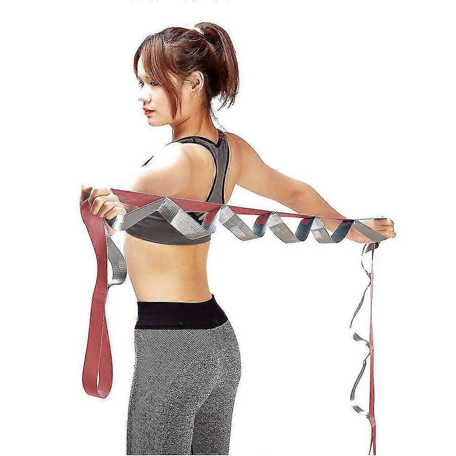 Multi-Loop Nonelastic Yoga Strap for Therapy & Pilates