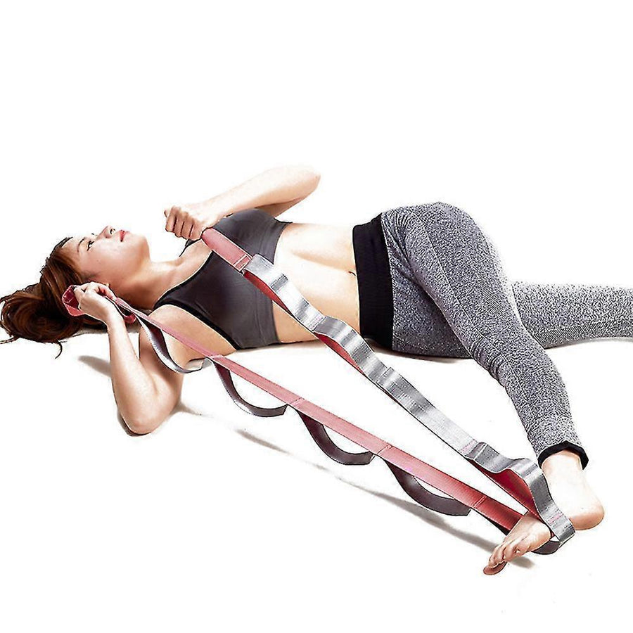 Multi-Loop Nonelastic Yoga Strap for Therapy & Pilates