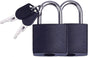2pcs Mini Luggage Lock with Key - Travel Suitcase Locker Padlock (Black)
