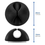 10pcs Black Cable Clamps Cable Holders for 8mm Cables Wire Organizer Management