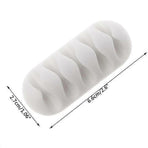 2pcs Cable Holders with 5 Cable Slots White Desk Organizer Wire Management Clips