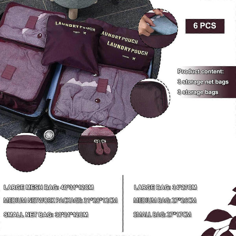 Mesh Packing Cubes for Luggage Stylish Travel Suitcase Organizer Set