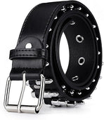120cm Punk Studded Leather Belt for Women, Men & Girls