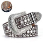 Women's Rhinestone Cowgirl Studded Leather Jeans Belt