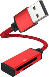 2-in-1 USB & USB-C TF/SD Card Reader Adapter for Laptop, Phone, Tablet - Front View