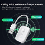Apple CarPlay & Android Auto Wireless Adapter, Plug & Play Car Dongle