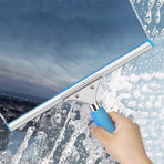 Window Cleaning Kit, Squeegee with Microfiber Cloth & Rubber Lip