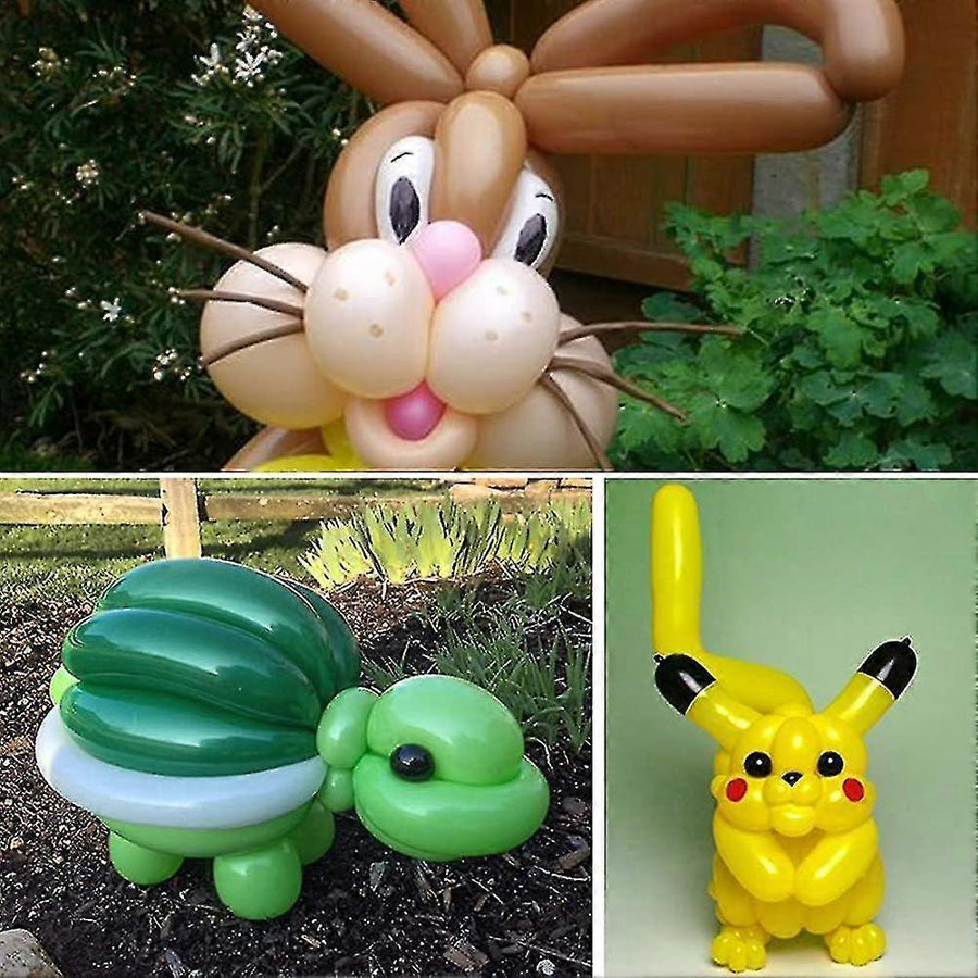 200pcs Modeling Animal Balloons with Balloon Pump for Party Decoration