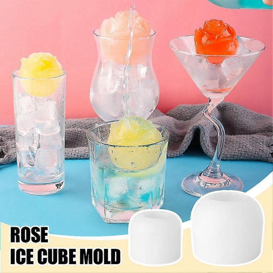 Rose Flower Ice Tray Bear Mold Silicone Ice Maker for Coffee Tea Wine Cola
