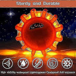 Roadside Emergency LED Flare Lights 4 Pack, Flashing Beacon Disc Warning Kit