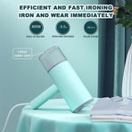 800W Foldable Handheld Travel Clothes Steamer 4.7oz Tank Quick Steam Green