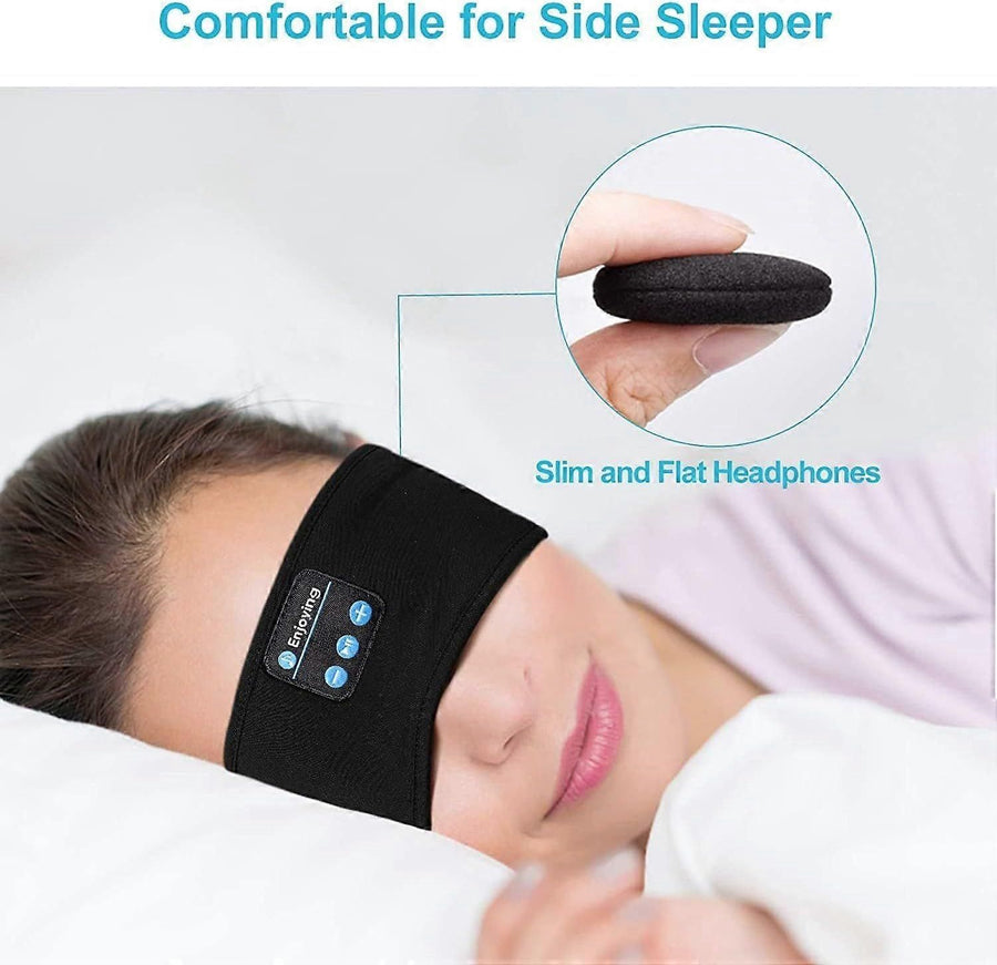 Bluetooth 5.0 Sleep Mask - Wireless Headphones, Blackout, Soft Fabric