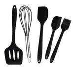 Silicone Kitchen Utensil Set - Non-Stick, Heat Resistant, 5-Piece