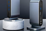 12-in-1 USB-C Hub with USB 3.0 Ports & Mini HDMI OTG Support - Front View