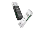 2 In 1 USB 3.0 Card Memory Reader High Speed SD SDHC SDXC Micro Writer Adapter - Black