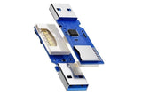 2 In 1 USB 3.0 Card Memory Reader High Speed SD SDHC SDXC Micro Writer Adapter - White - Rear View