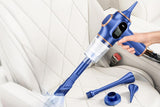 Car Vacuum Portable Cordless 2 in 1 Vacuum Cleaner Air Duster Handheld Vacuum Cordless with 3000mAh Battery - Blue - Front View