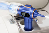 Car Vacuum Portable Cordless 2 in 1 Vacuum Cleaner Air Duster Handheld Vacuum Cordless with 3000mAh Battery - Blue - Side View