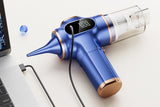 Car Vacuum Portable Cordless 2 in 1 Vacuum Cleaner Air Duster Handheld Vacuum Cordless with 3000mAh Battery - Blue - Close-Up Angle