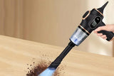 Car Vacuum Portable Cordless 2 in 1 Vacuum Cleaner Air Duster Handheld Vacuum Cordless with 3000mAh Battery - Black - Side View