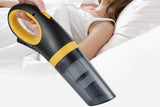 120W Cordless Car Vacuum Cleaner 9000Pa Handheld Portable Vacuum for Home Auto - Yellow - Top-Down View