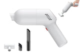 Handheld Car Vacuum Cleaner 9000Pa Rechargeable Portable Cordless Duster - White - Top-Down View