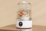 Portable Mini Washing Machine Rechargeable Small Clothes Washer for Travel Use - White - Front View