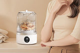 Portable Mini Washing Machine Rechargeable Small Clothes Washer for Travel Use - White - Low Angle
