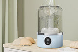Portable Mini Washing Machine Rechargeable Small Clothes Washer for Travel Use - Blue - Front View