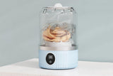 Portable Mini Washing Machine Rechargeable Small Clothes Washer for Travel Use - Blue