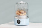 Portable Mini Washing Machine Rechargeable Small Clothes Washer for Travel Use - Blue