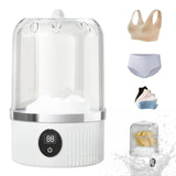 Portable Mini Washing Machine Rechargeable Small Clothes Washer for Travel Use - Blue - Extra Image
