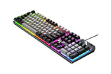 104 Keys Mechanical Gaming Keyboard Wired Backlit Keyboard Hot-Swap Mechanical Keyboard Wired Gaming Keyboard with Number Pad -Grey