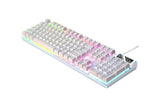 104 Keys Mechanical Gaming Keyboard Wired Backlit Keyboard Hot-Swap Mechanical Keyboard Wired Gaming Keyboard with Number Pad -Pink - 45-Degree Angle