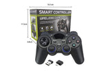 Wireless Gaming Controller for Android TV Box PC 2.4GHz Gamepad Joystick - Black - Front View