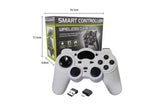 Wireless Gaming Controller for Android TV Box PC 2.4GHz Gamepad Joystick - White - Front View