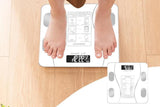 Smart Digital Bathroom Body Fat Scale 180KG Bluetooth Scales Weight -White - Side View
